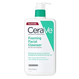 CeraVe Limpiador facial espumoso, lavado facial diario